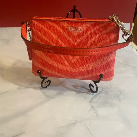 Coach Vibrant Red Clutch - Picture 2 of 5
